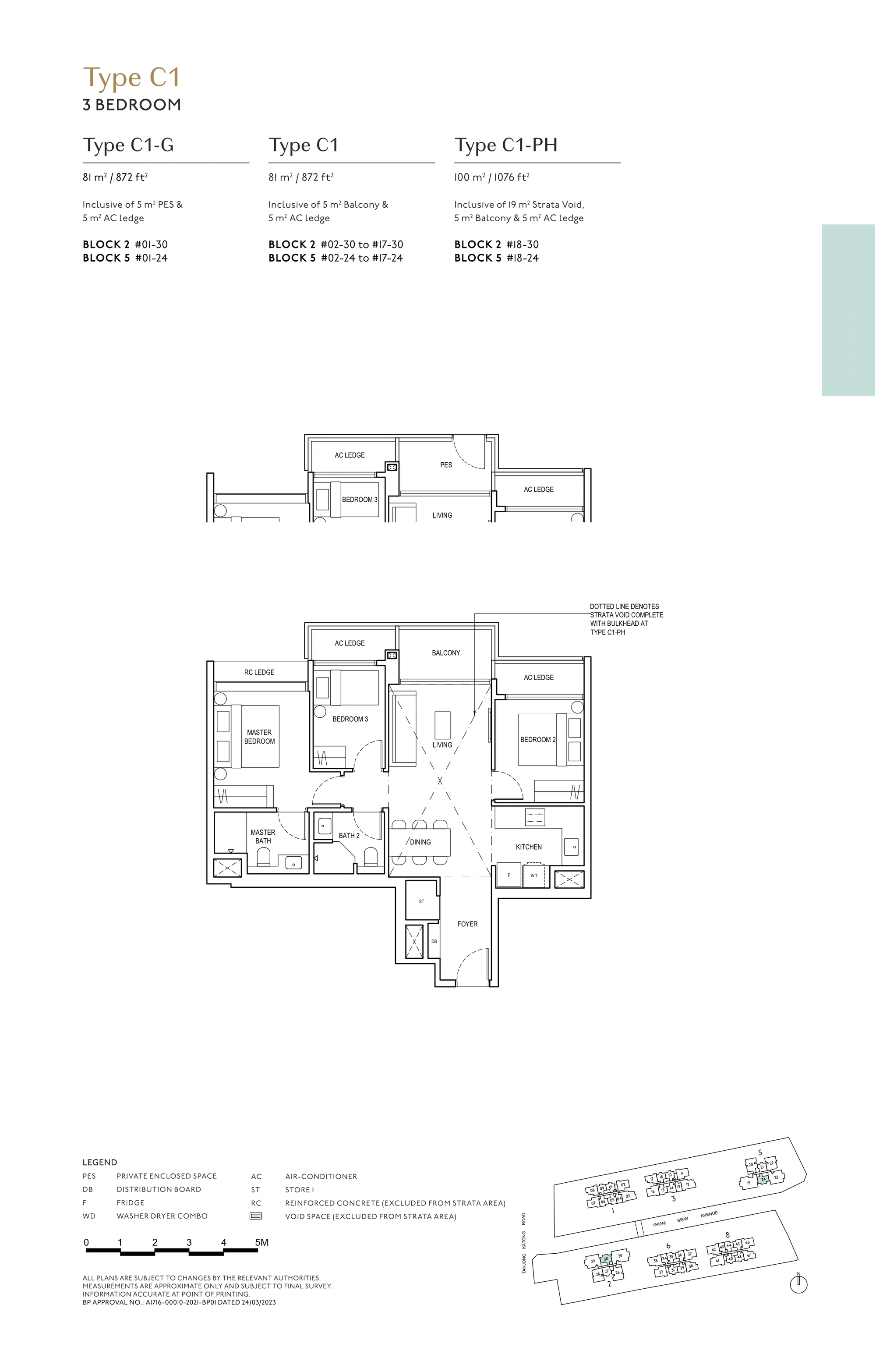 3 Bedroom floorplan at The Continuum
